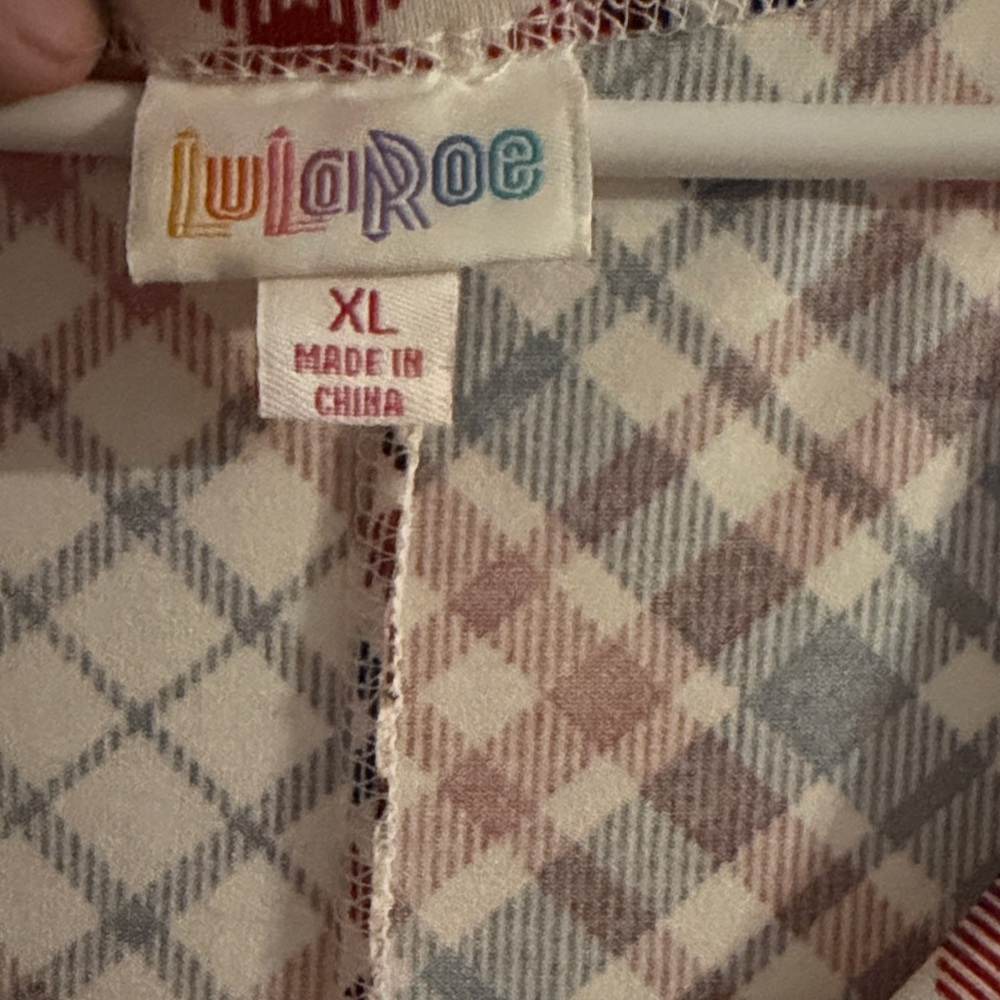 LuLaRoe Multicolor Checkered maxi dress XL